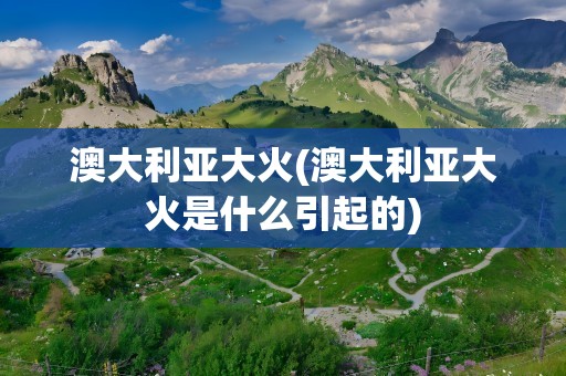 澳大利亚大火(澳大利亚大火是什么引起的)