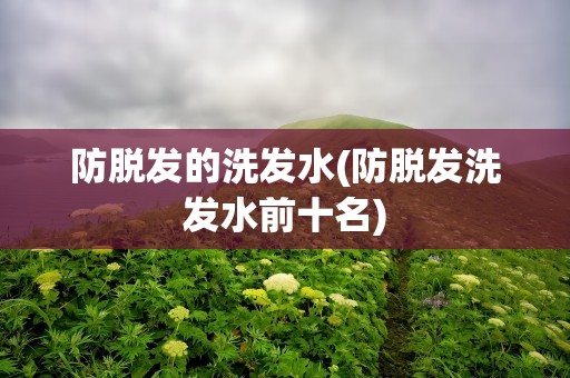 防脱发的洗发水(防脱发洗发水前十名)