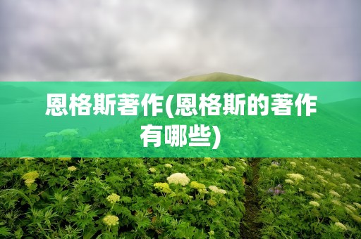 恩格斯著作(恩格斯的著作有哪些)