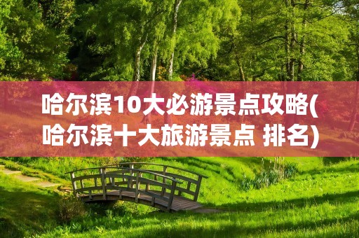 哈尔滨10大必游景点攻略(哈尔滨十大旅游景点 排名)