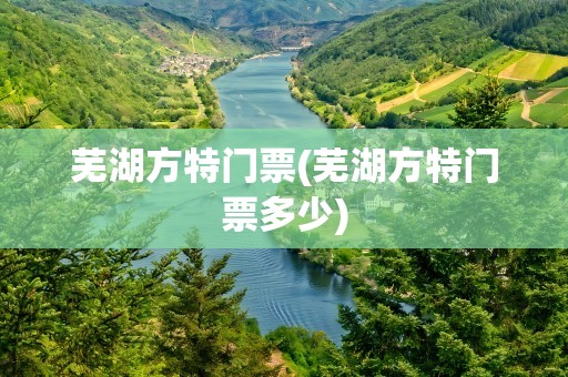 芜湖方特门票(芜湖方特门票多少)