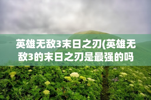 英雄无敌3末日之刃(英雄无敌3的末日之刃是最强的吗)