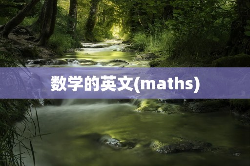 数学的英文(maths)
