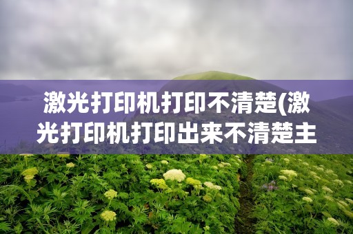 激光打印机打印不清楚(激光打印机打印出来不清楚主要有哪些原因)