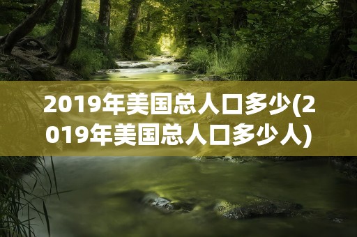 2019年美国总人口多少(2019年美国总人口多少人)
