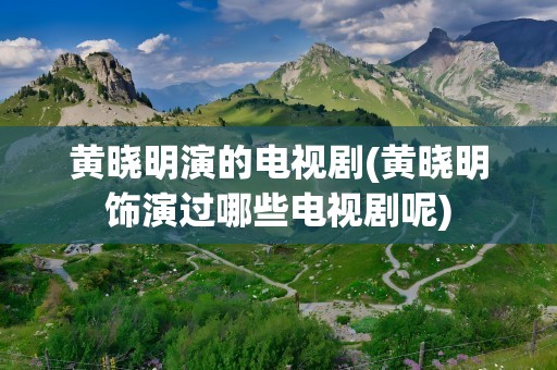 黄晓明演的电视剧(黄晓明饰演过哪些电视剧呢)
