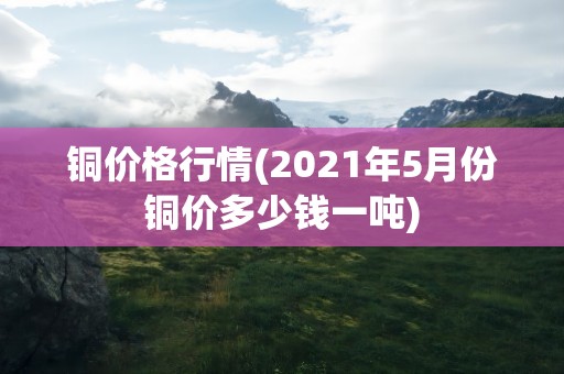 铜价格行情(2021年5月份铜价多少钱一吨)