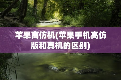 苹果高仿机(苹果手机高仿版和真机的区别)
