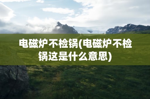 电磁炉不检锅(电磁炉不检锅这是什么意思)