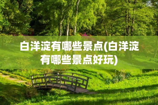 白洋淀有哪些景点(白洋淀有哪些景点好玩)