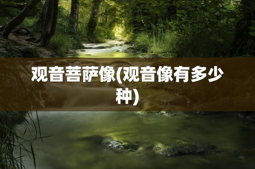 观音菩萨像(观音像有多少种)
