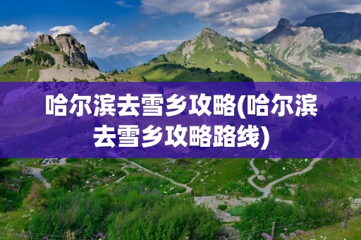 哈尔滨去雪乡攻略(哈尔滨去雪乡攻略路线)
