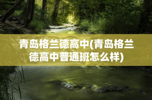 青岛格兰德高中(青岛格兰德高中普通班怎么样)