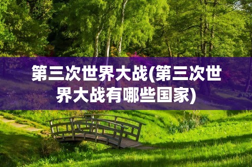第三次世界大战(第三次世界大战有哪些国家)