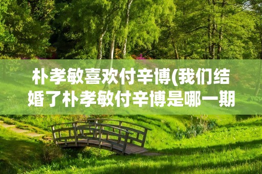 朴孝敏喜欢付辛博(我们结婚了朴孝敏付辛博是哪一期)