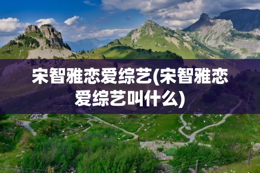 宋智雅恋爱综艺(宋智雅恋爱综艺叫什么)