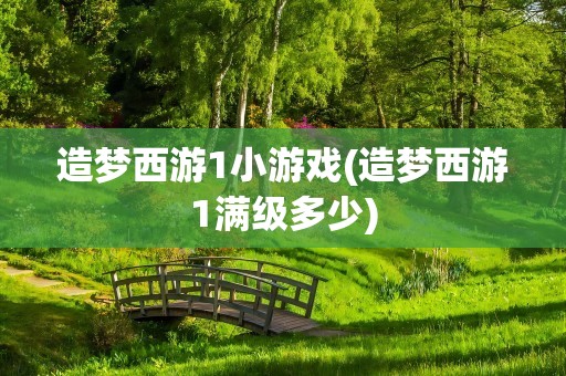 造梦西游1小游戏(造梦西游1满级多少)