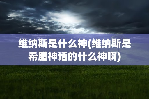 维纳斯是什么神(维纳斯是希腊神话的什么神啊)