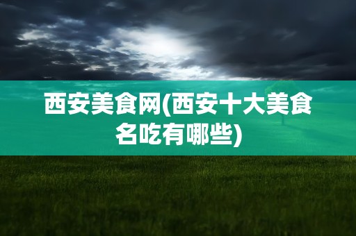 西安美食网(西安十大美食名吃有哪些)