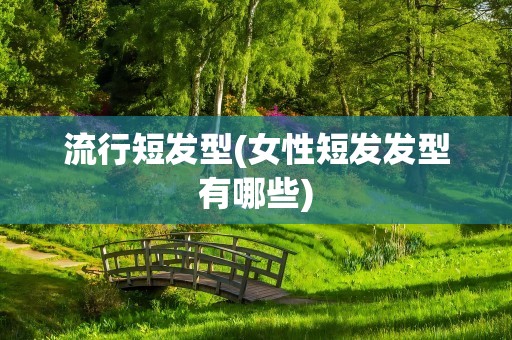 流行短发型(女性短发发型有哪些)