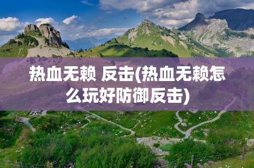 热血无赖 反击(热血无赖怎么玩好防御反击)
