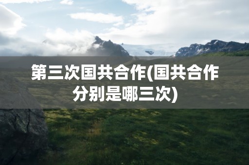 第三次国共合作(国共合作分别是哪三次)