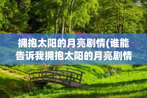 拥抱太阳的月亮剧情(谁能告诉我拥抱太阳的月亮剧情介绍)