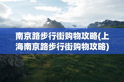 南京路步行街购物攻略(上海南京路步行街购物攻略)