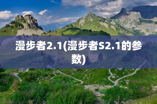 漫步者2.1(漫步者S2.1的参数)