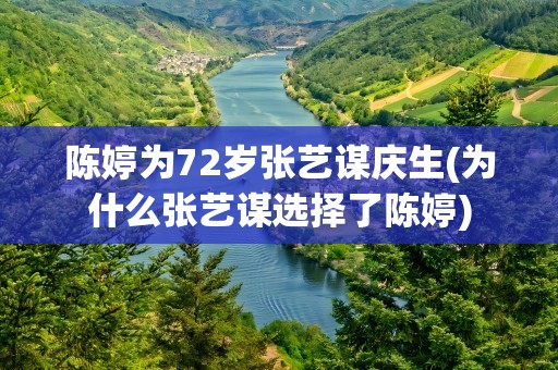 陈婷为72岁张艺谋庆生(为什么张艺谋选择了陈婷)