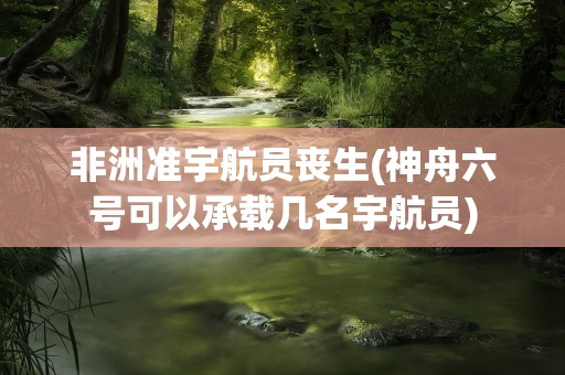 非洲准宇航员丧生(神舟六号可以承载几名宇航员)