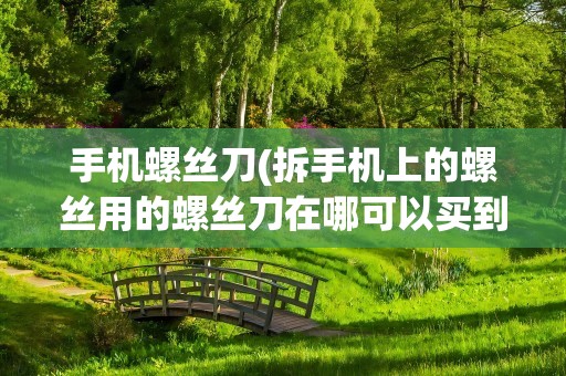 手机螺丝刀(拆手机上的螺丝用的螺丝刀在哪可以买到啊!)