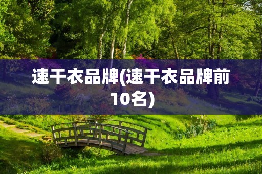 速干衣品牌(速干衣品牌前10名)