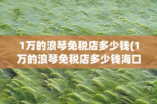 1万的浪琴免税店多少钱(1万的浪琴免税店多少钱海口)
