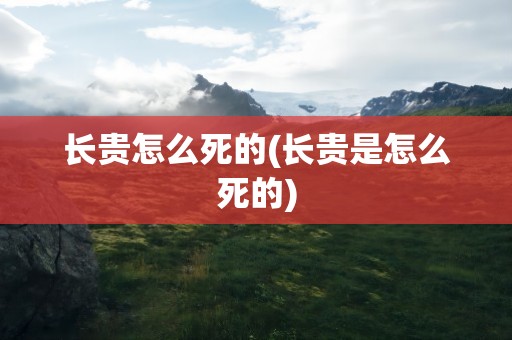 长贵怎么死的(长贵是怎么死的)