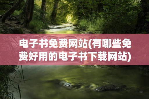 电子书免费网站(有哪些免费好用的电子书下载网站)