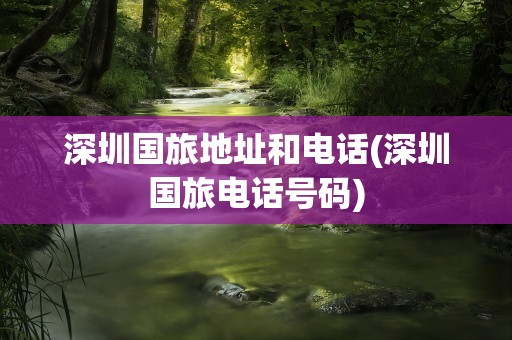 深圳国旅地址和电话(深圳国旅电话号码)