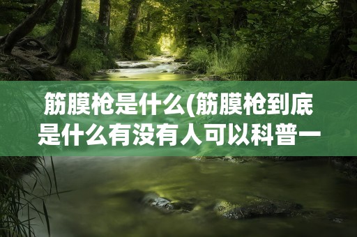 筋膜枪是什么(筋膜枪到底是什么有没有人可以科普一下)