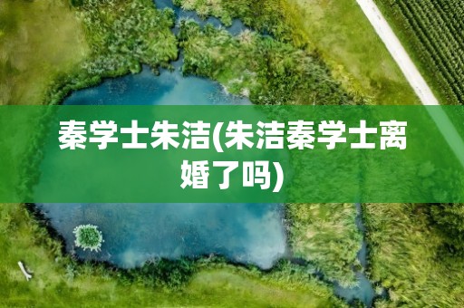 秦学士朱洁(朱洁秦学士离婚了吗)