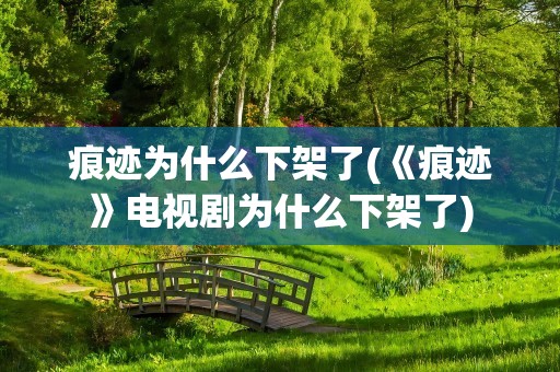 痕迹为什么下架了(《痕迹》电视剧为什么下架了)