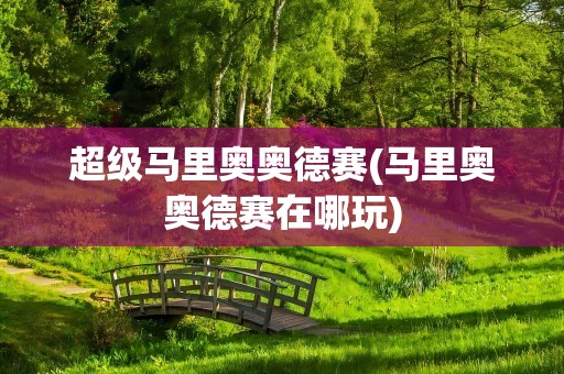 超级马里奥奥德赛(马里奥奥德赛在哪玩)