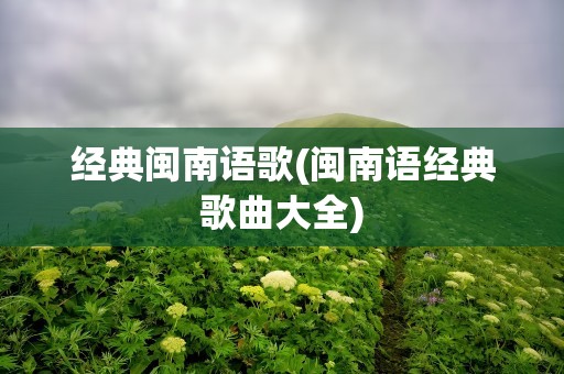 经典闽南语歌(闽南语经典歌曲大全)