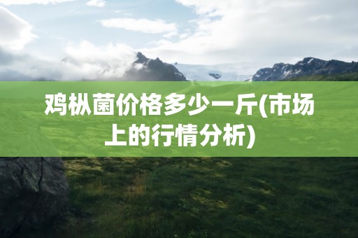鸡枞菌价格多少一斤(市场上的行情分析)