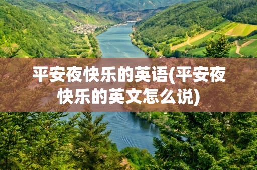 平安夜快乐的英语(平安夜快乐的英文怎么说)