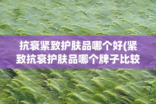 抗衰紧致护肤品哪个好(紧致抗衰护肤品哪个牌子比较好)