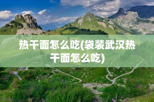 热干面怎么吃(袋装武汉热干面怎么吃)