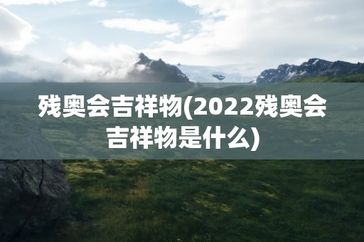 残奥会吉祥物(2022残奥会吉祥物是什么)