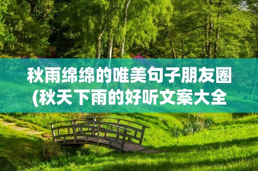 秋雨绵绵的唯美句子朋友圈(秋天下雨的好听文案大全)