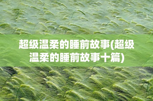 超级温柔的睡前故事(超级温柔的睡前故事十篇)