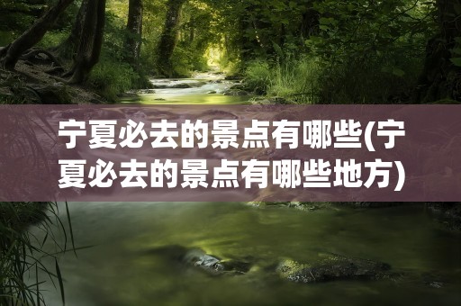 宁夏必去的景点有哪些(宁夏必去的景点有哪些地方)